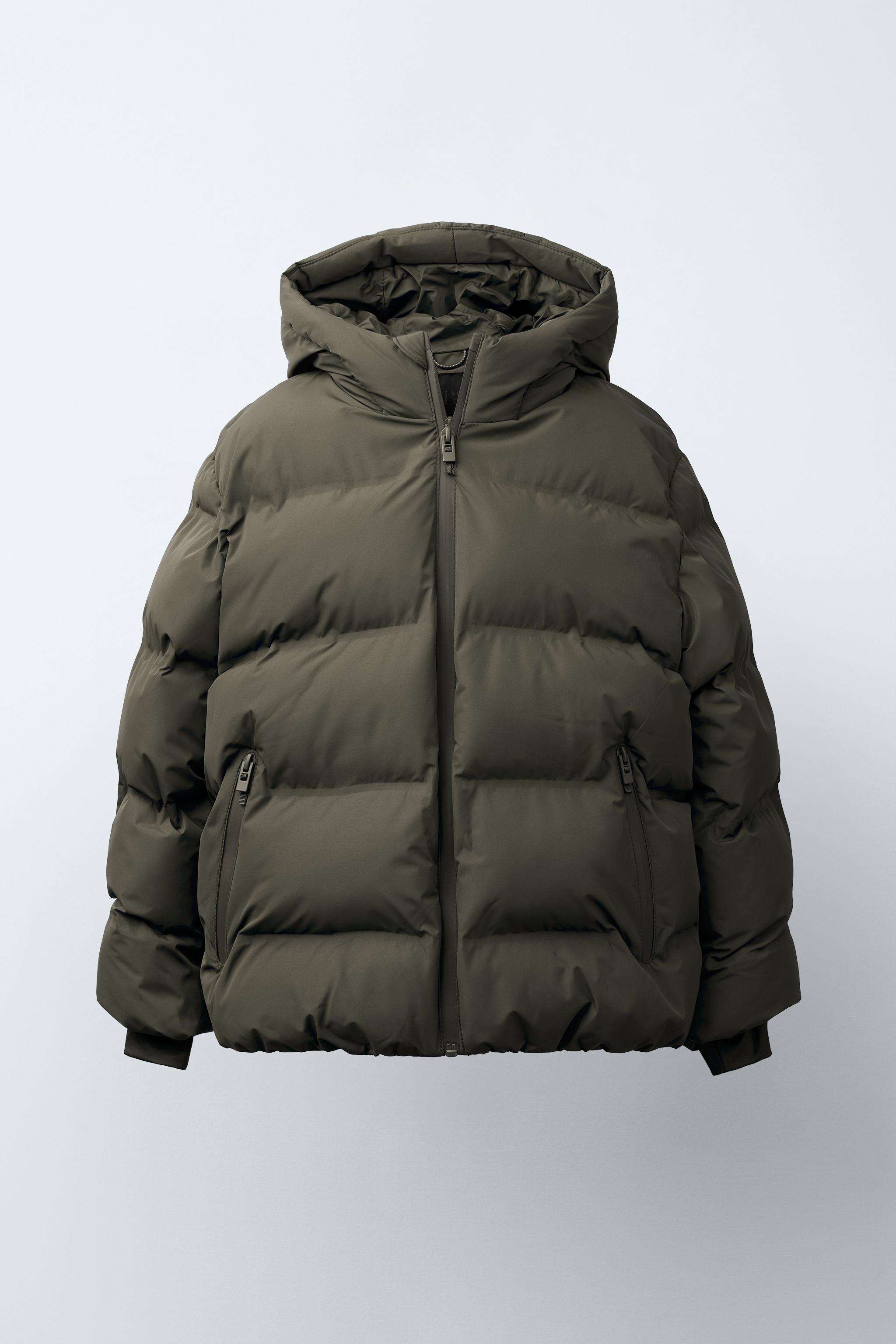 WATER REPELLENT LABEL PUFFER COAT