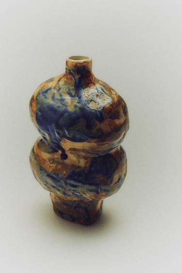 VASE IRRÉGULIER COLORÉ - Sable / Bleu de Zara - Image 5