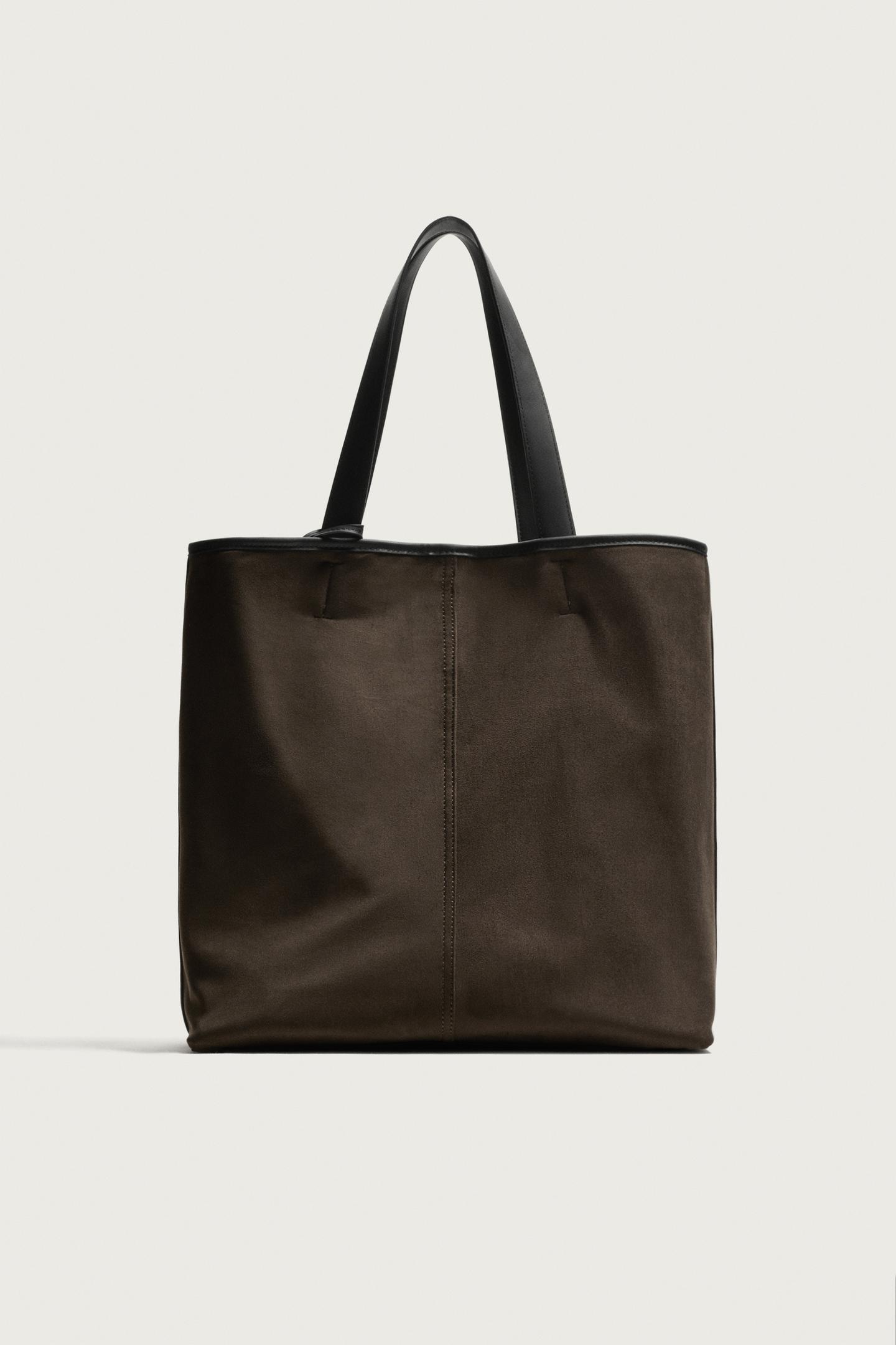 Мужская сумка Zara Reversible Shopper, цвет: Чёрный — фото 5