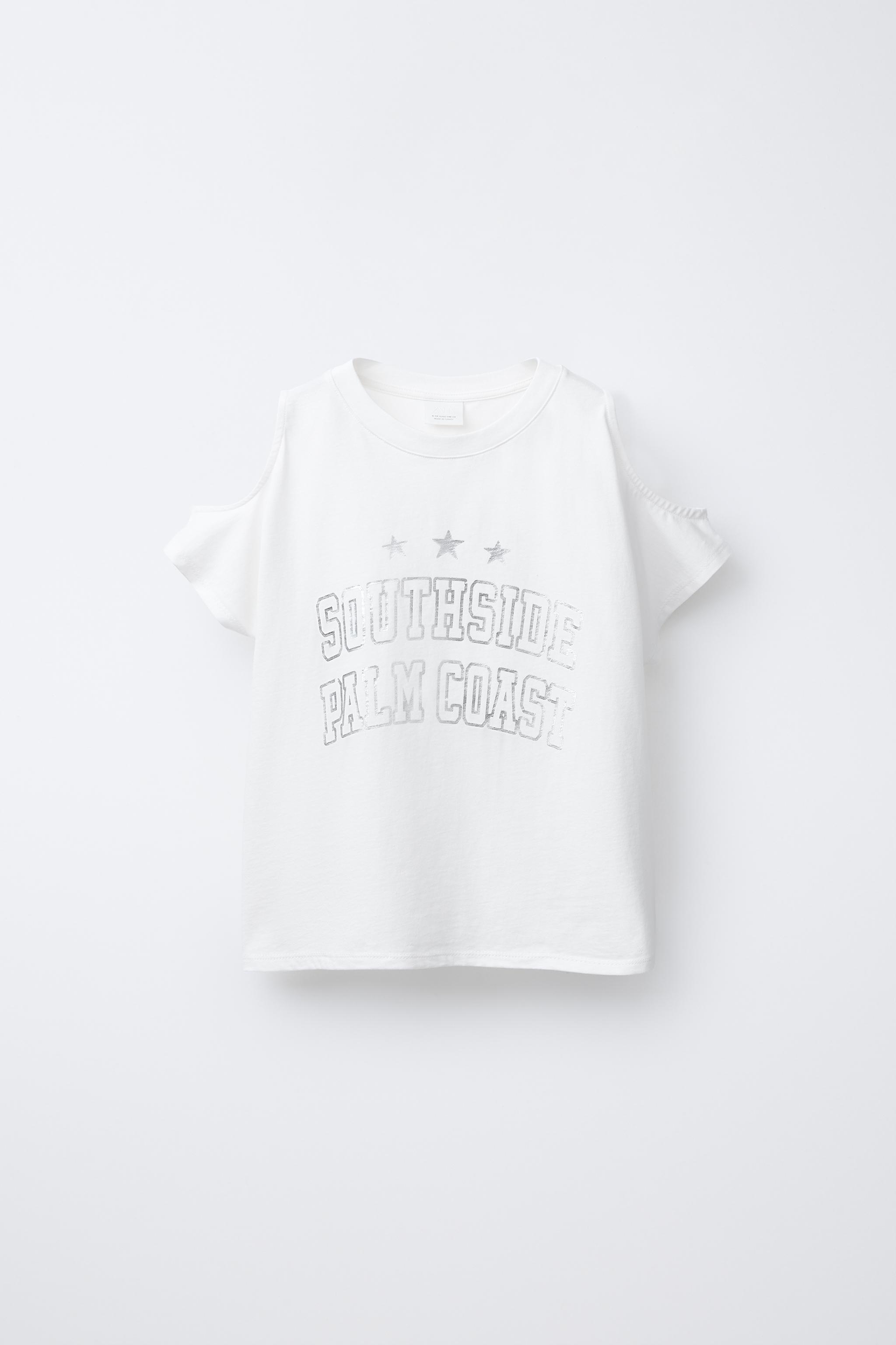 T-SHIRT CUT OUT IMPRIMÉ BRILLANT