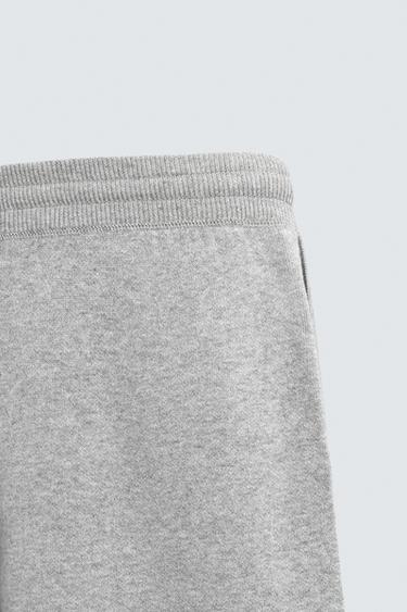 PANTALON EN MAILLE COUPE LARGE - Gris chiné de Zara - Image 10
