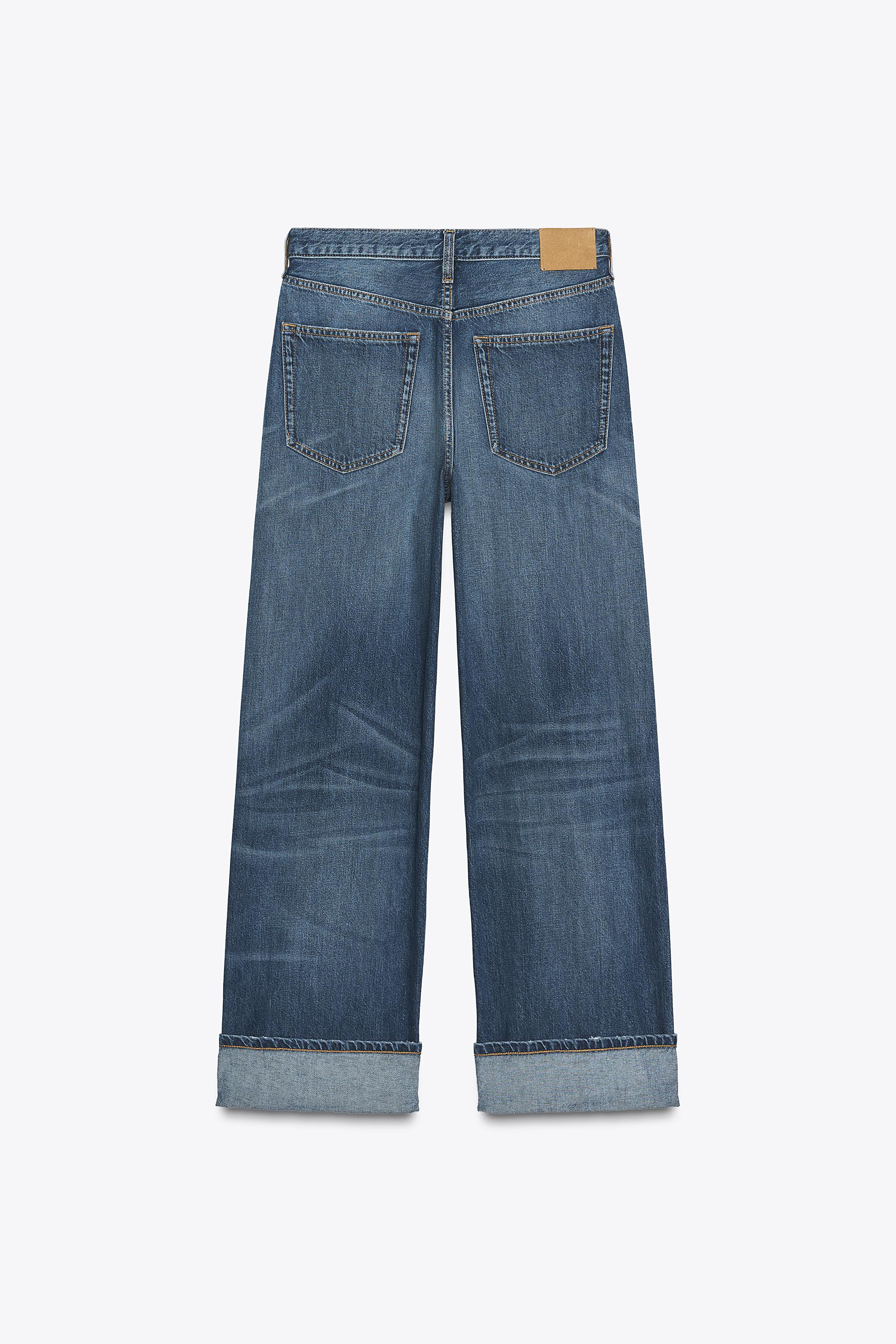 ZW COLLECTION LOW-RISE BAGGY JEANS - Blue | ZARA United States