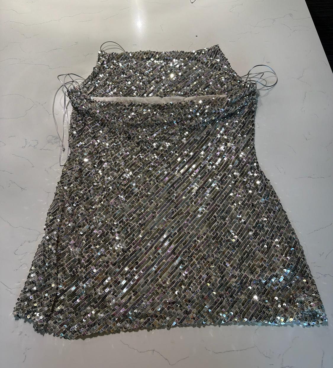 SEQUIN DRESS WITH FRINGE - Image 3