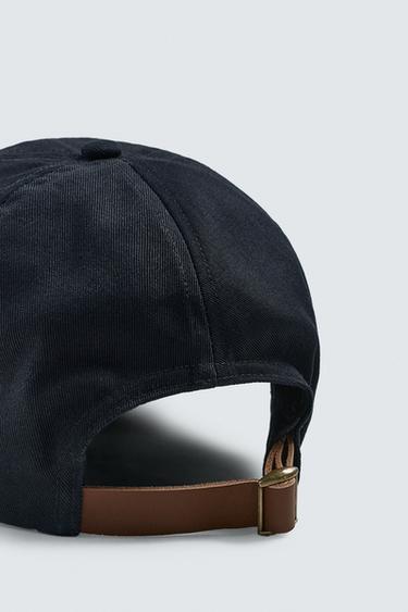 CONTRASTING CORDUROY CAP - Dark navy by Zara - Image 3