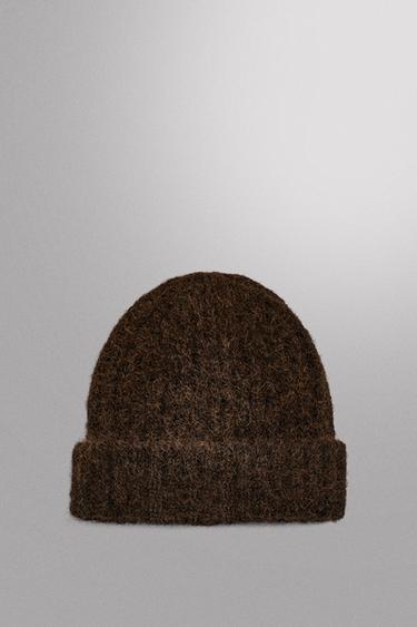 GORRO PUNTO ESTRUCTURA - Marrón de Zara