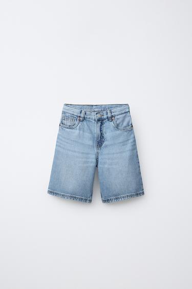 BERMUDAS DENIM RELAXED BAGGY - Azul medio de Zara