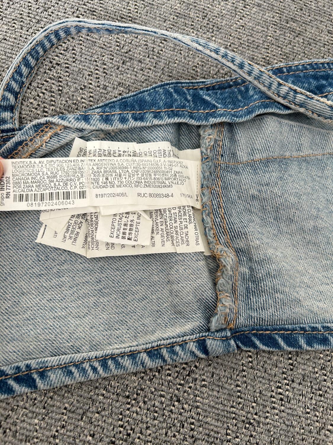TRF DENIM CROP TOP WITH RHINESTONES - Image 4