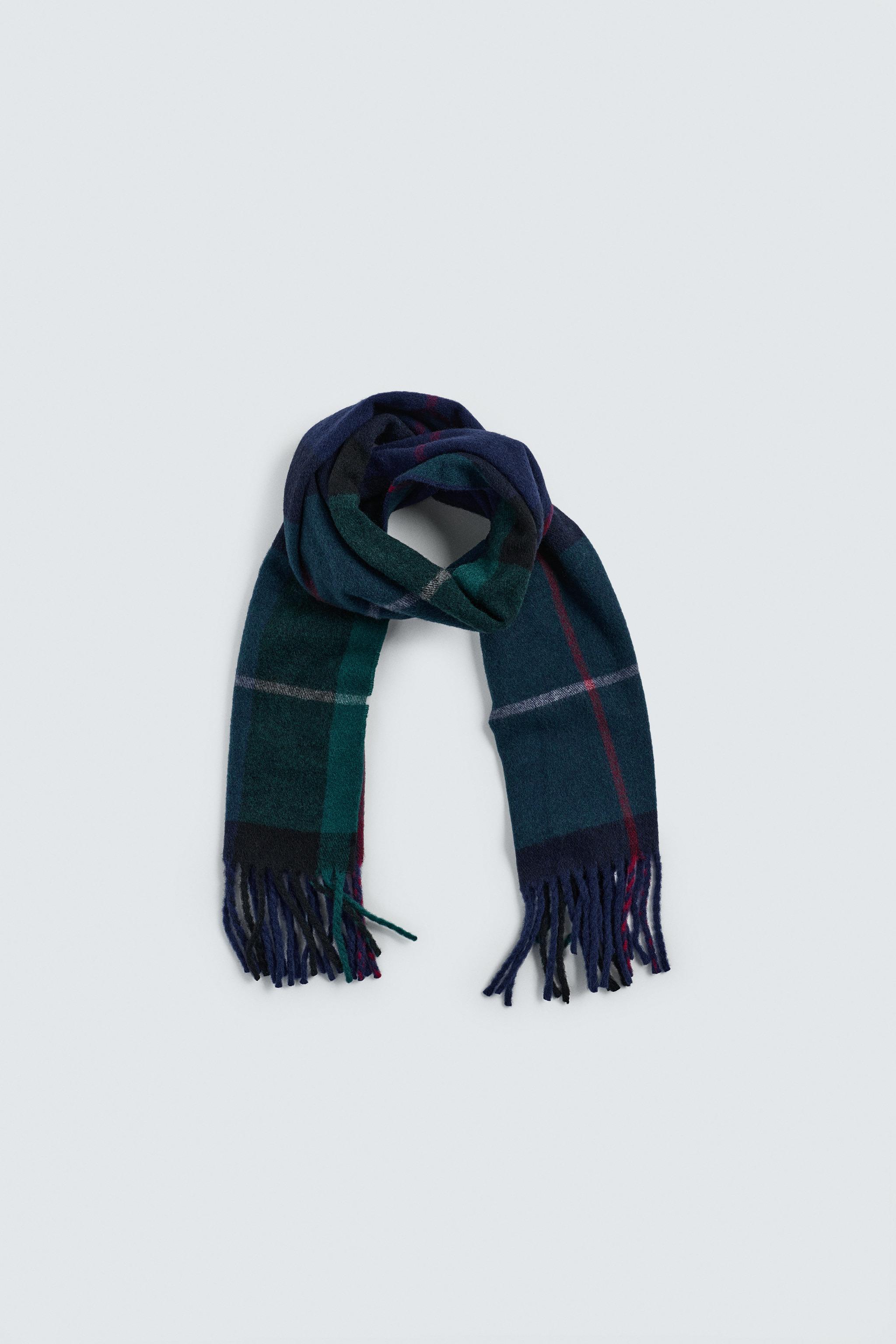 WOOL BLEND PLAID SCARF AARON LEVINE X ZARA
