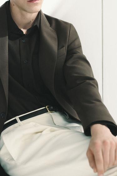 BLAZER REGULAR FIT 100% LANA - Marrón de Zara