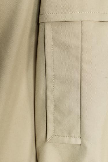 TRENCH COURT DÉPERLANT ZW COLLECTION - Beige clair de Zara - Image 8
