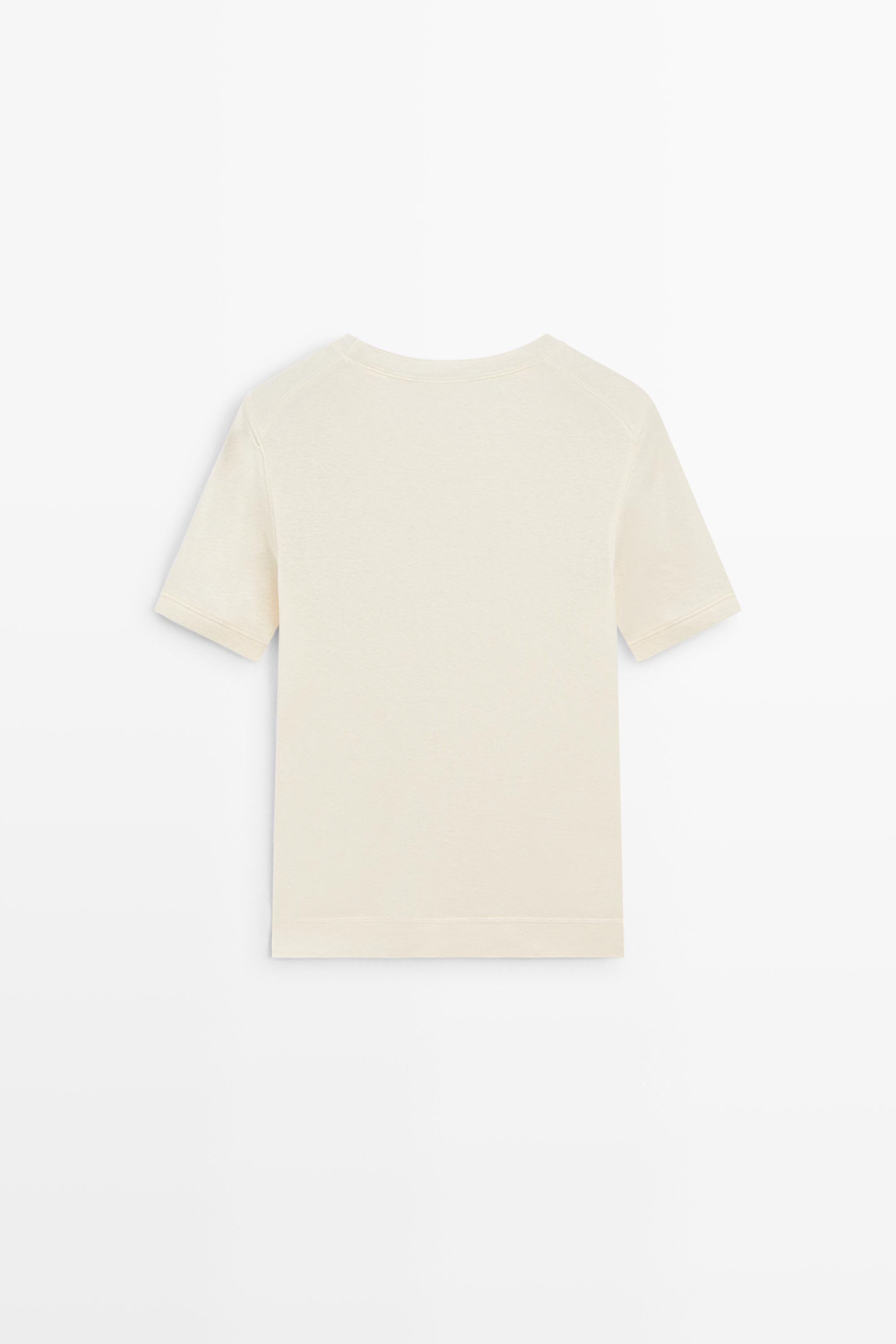 Short sleeve cotton blend T-shirt
