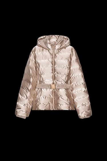 Zara FITTED CROPPED WINDPROOF ANORAK - Soft gold