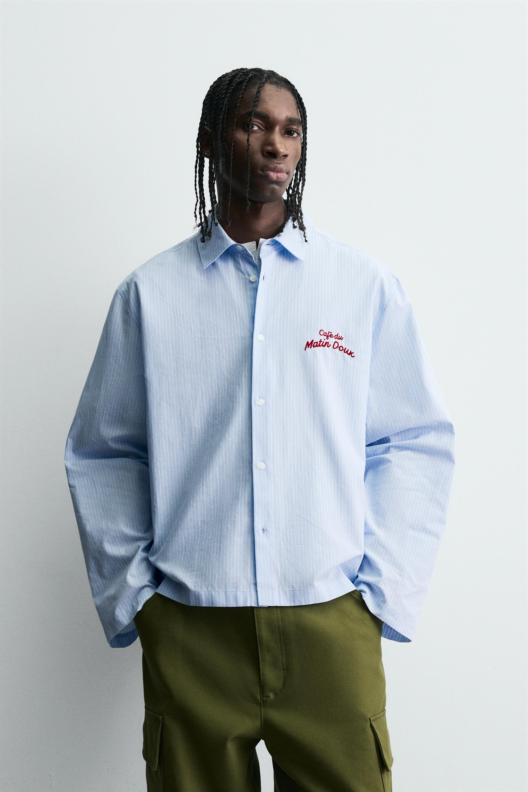 CHEMISE À RAYURES IMPRIMÉ GRAPHIQUE