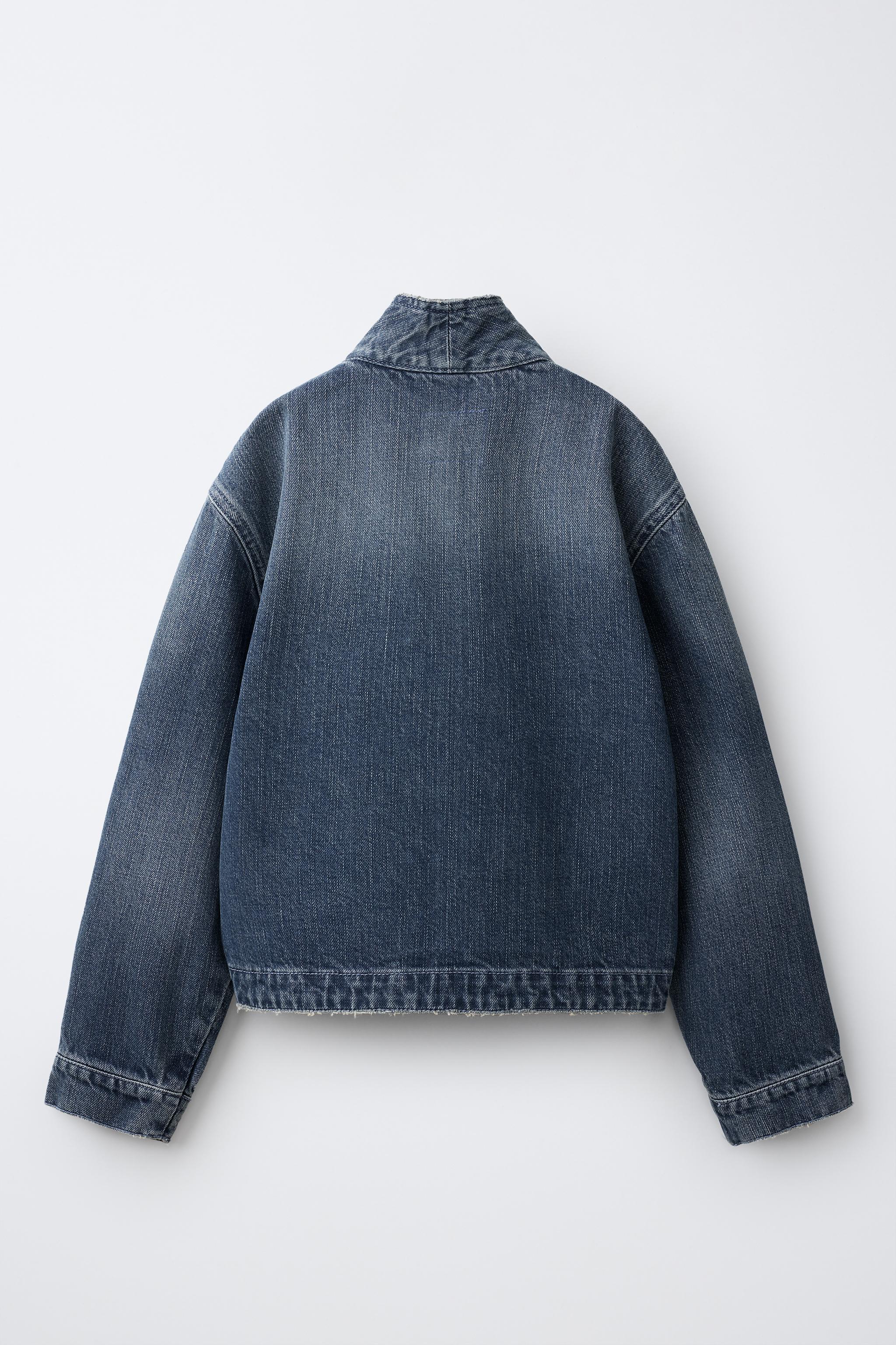 ダブルブレスト デニムジャケット - ブルー | ZARA Japan / 日本