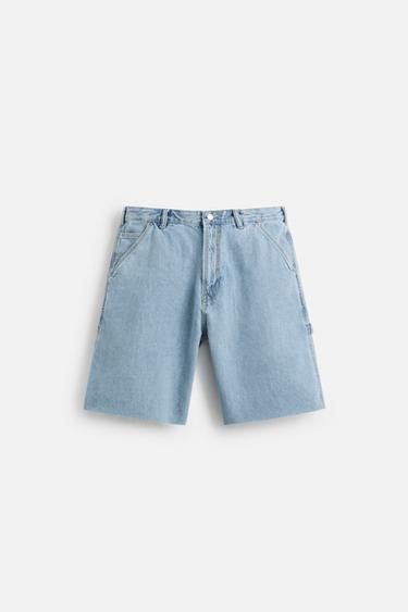 BERMUDA EN DENIM AVEC POCHE DE CHARPENTIER - Bleu clair de Zara - Image 5