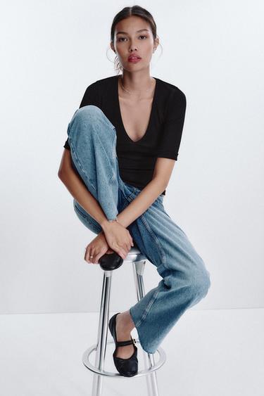 WASHED COTTON T-SHIRT - Black by Zara