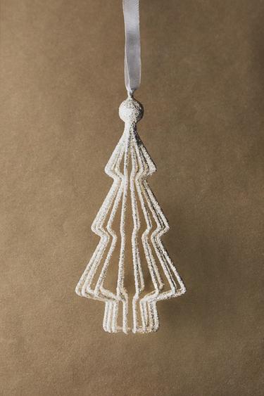 FIR TREE CHRISTMAS ORNAMENT — Silver 1