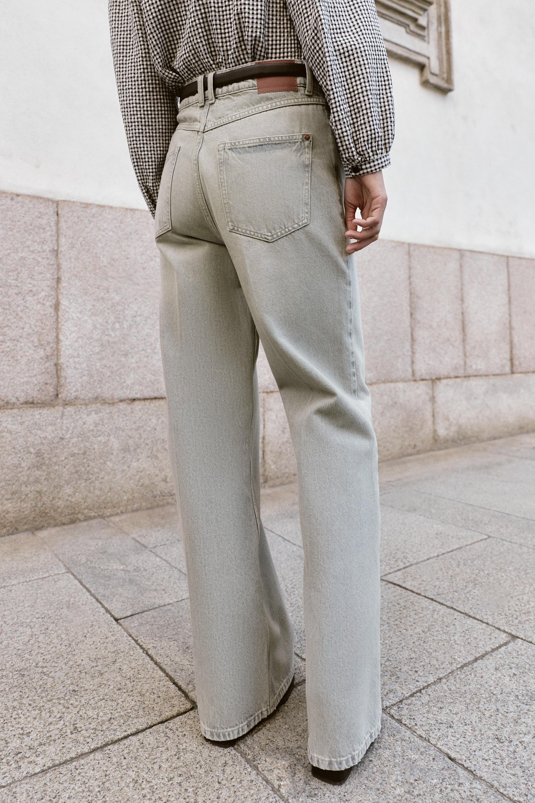 Z1975 HIGH-WAISTED WIDE LEG BELTED JEANS