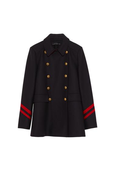 SHORT COAT WITH STRIPES