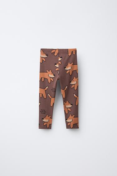 ANIMAL PRINT LEGGINGS - Brown by Zara - Image 1