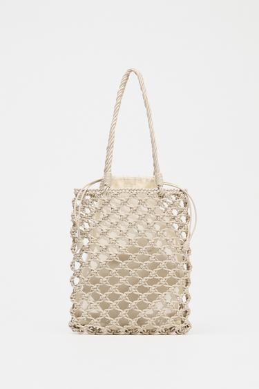 SHOPPER TRESSÉ - Écru de Zara