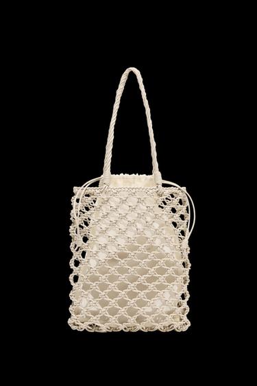 Zara WOVEN SHOPPER - Ecru - Image 0