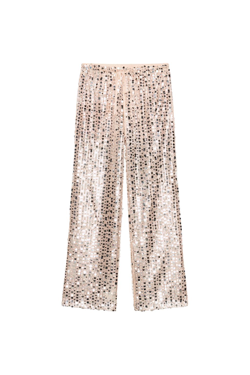 SEQUIN FLOWY PANTS - image 3