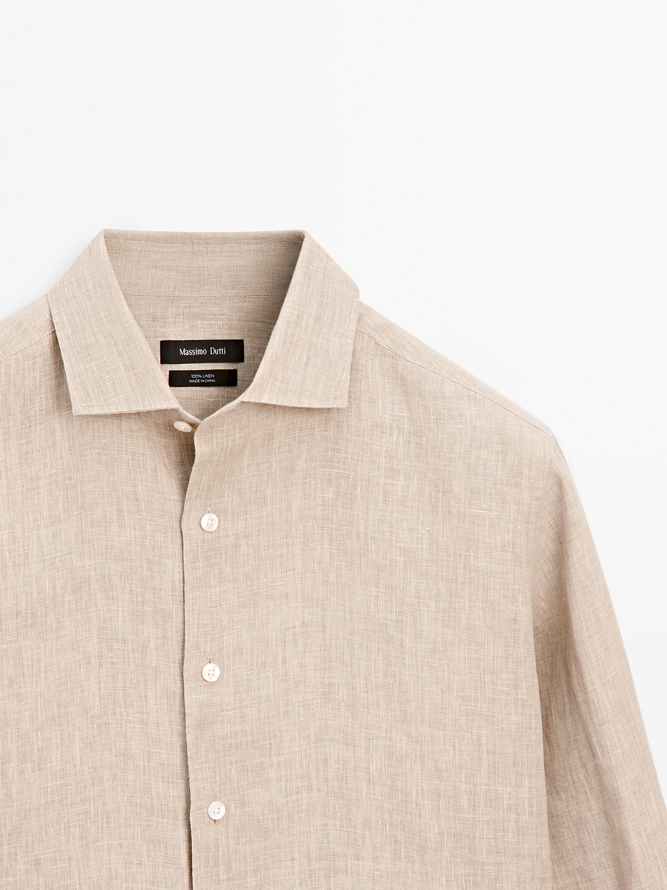 Chemise légère regular fit 100 % lin