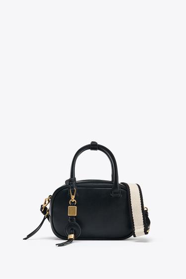 MINI TOPSTITCHED BAG - Black by Zara