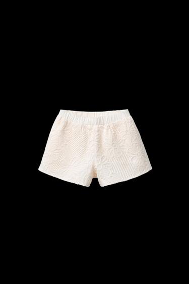 Zara CROCHET SHORTS - Ecru - Image 0