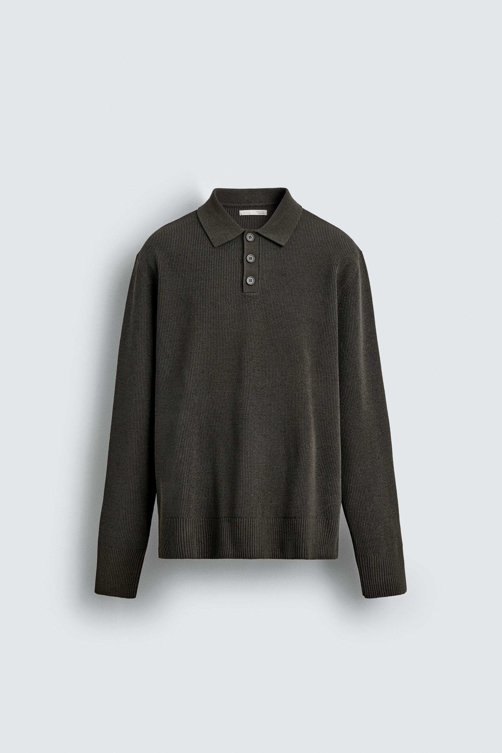 Zara CHENILLE KNIT POLO SHIRT - thumbnail 7 of 8