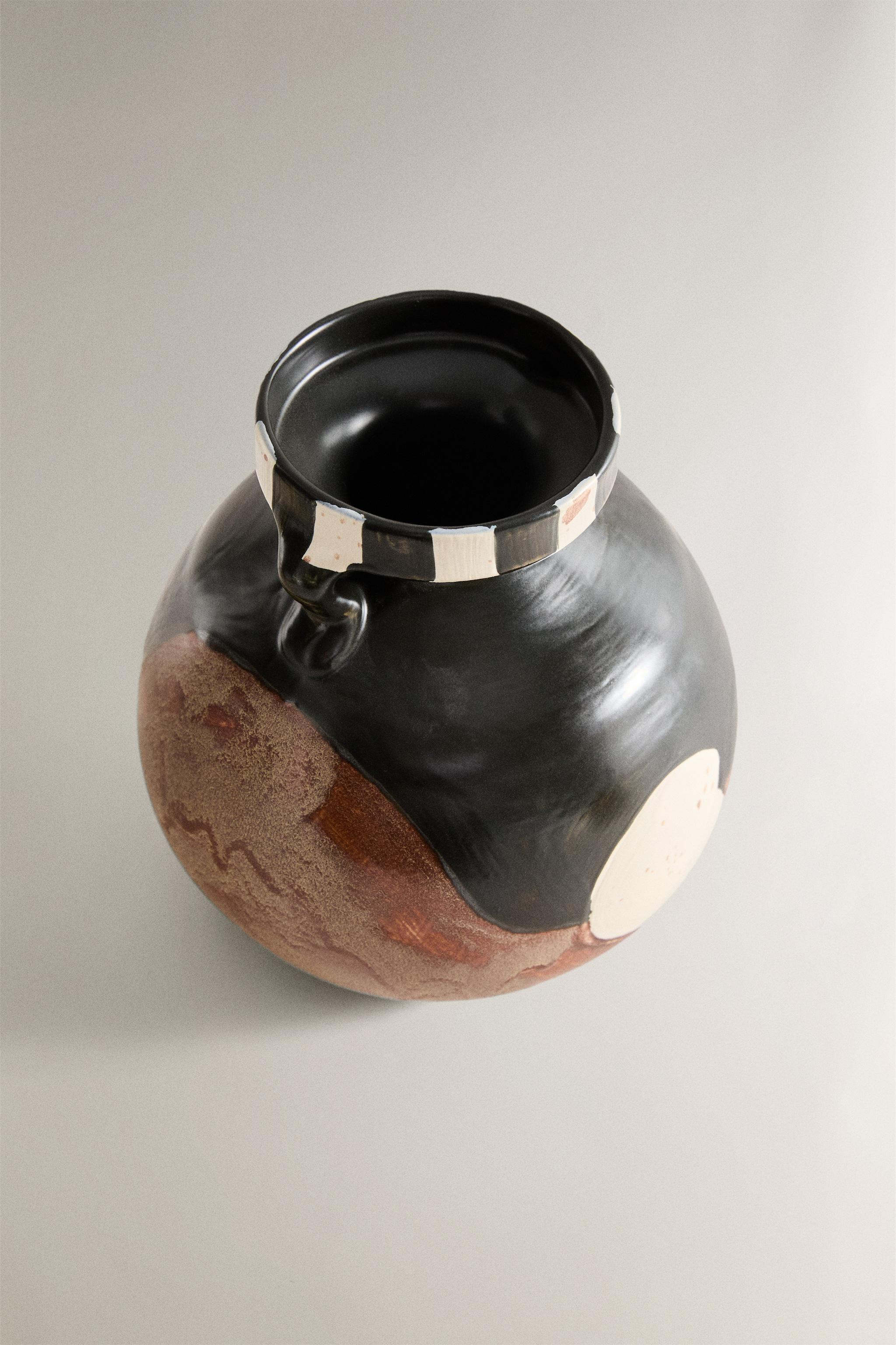 VASE GRÈS PEINT
