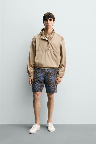BLOUSON KANGOUROU RELAXED FIT À CAPUCHE - Beige de Zara