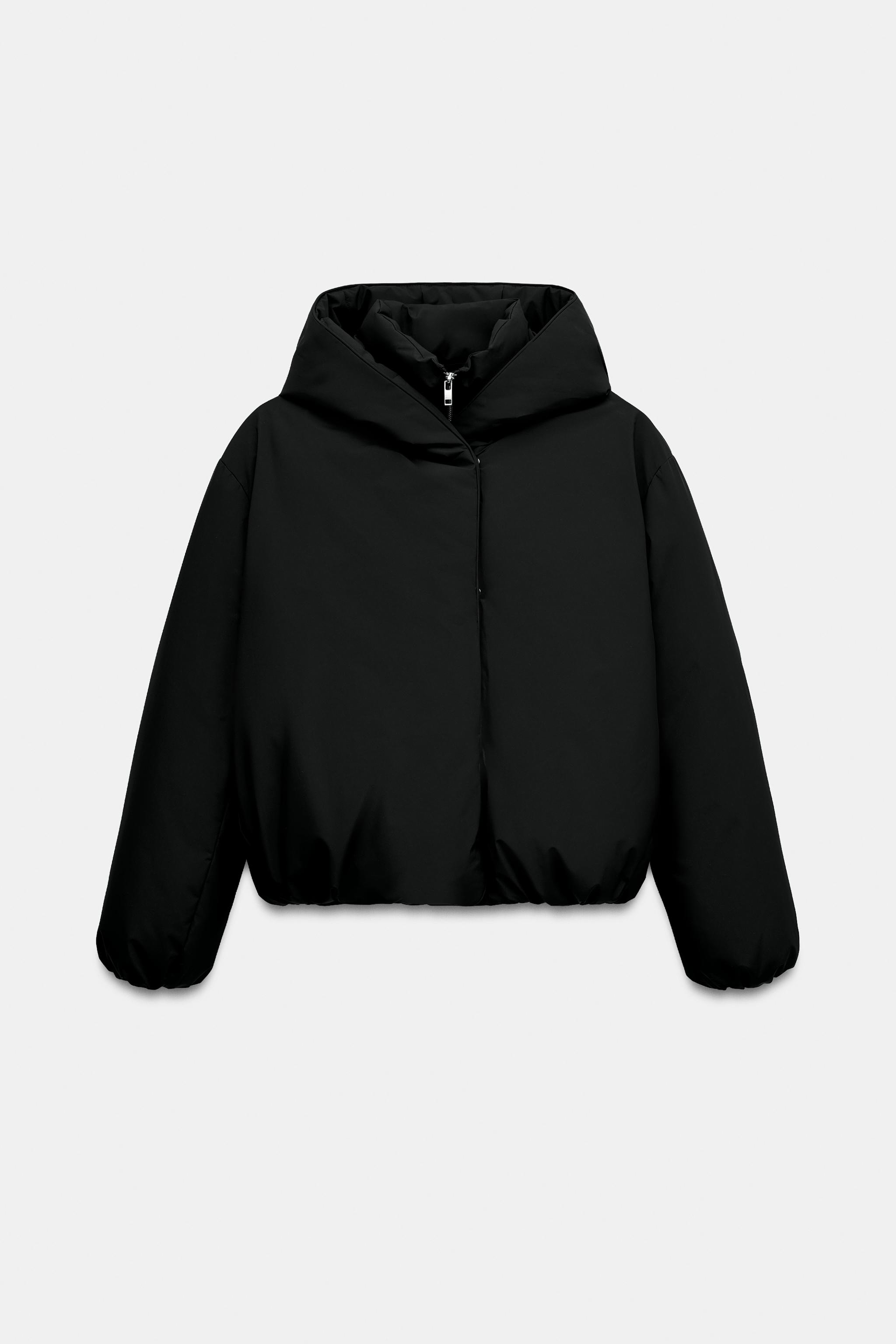 SHORT WATER-REPELLENT WINDPROOF PADDED HOODIE ANORAK