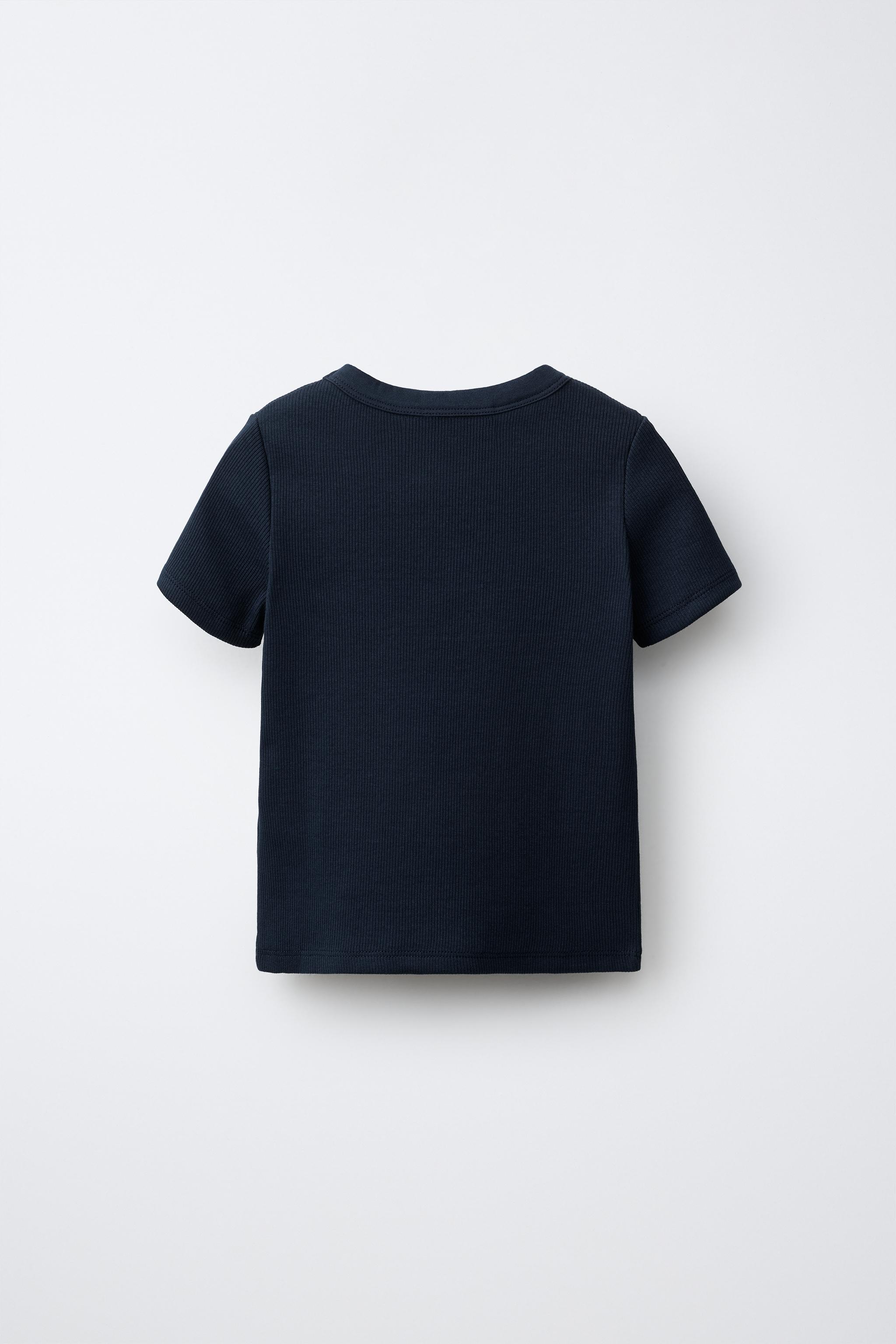 T-SHIRT CÔTELÉ BRODÉ FRUIT OF THE LOOM™