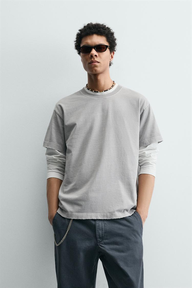 ZARA BOXY FIT WASHED T-SHIRT