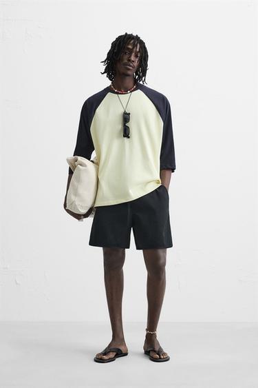 BERMUDA COTON - LYOCELL - Noir de Zara