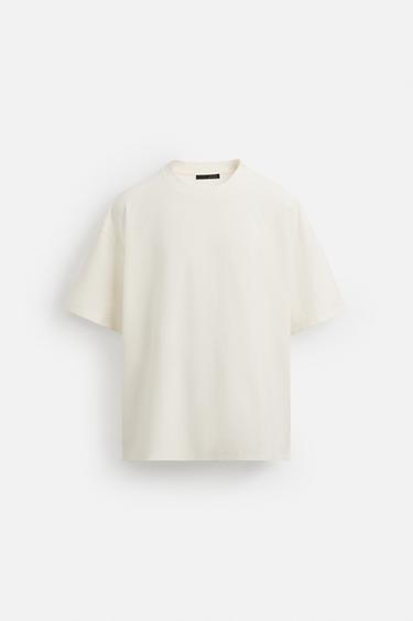 ヘビーウェイトリラックスフィットＴシャツオフホワイトZaraのヘビーウェイトリラックスフィットＴシャツ - オフホワイト 