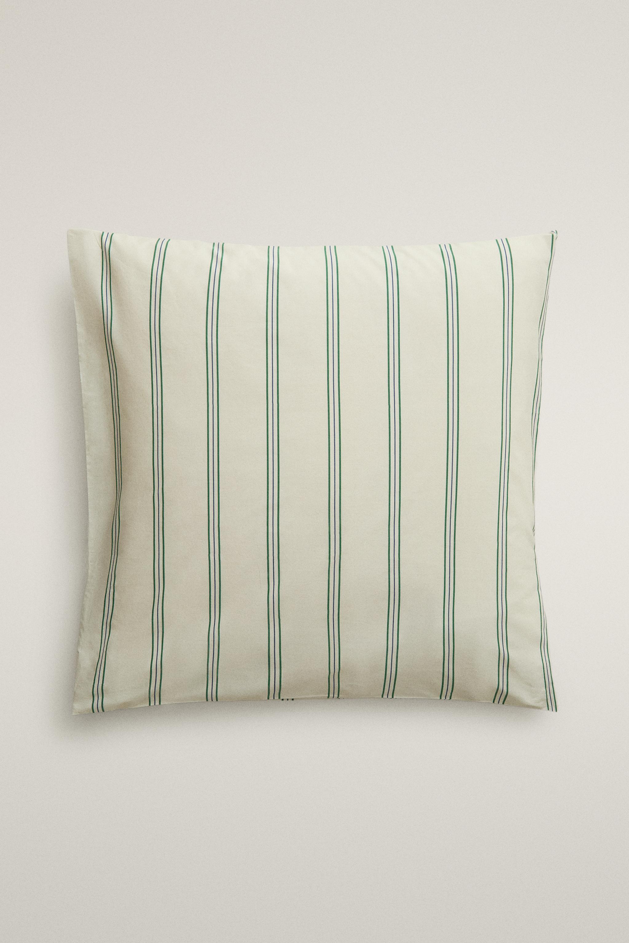 STRIPED PERCALE PILLOWCASE (300 THREAD COUNT)