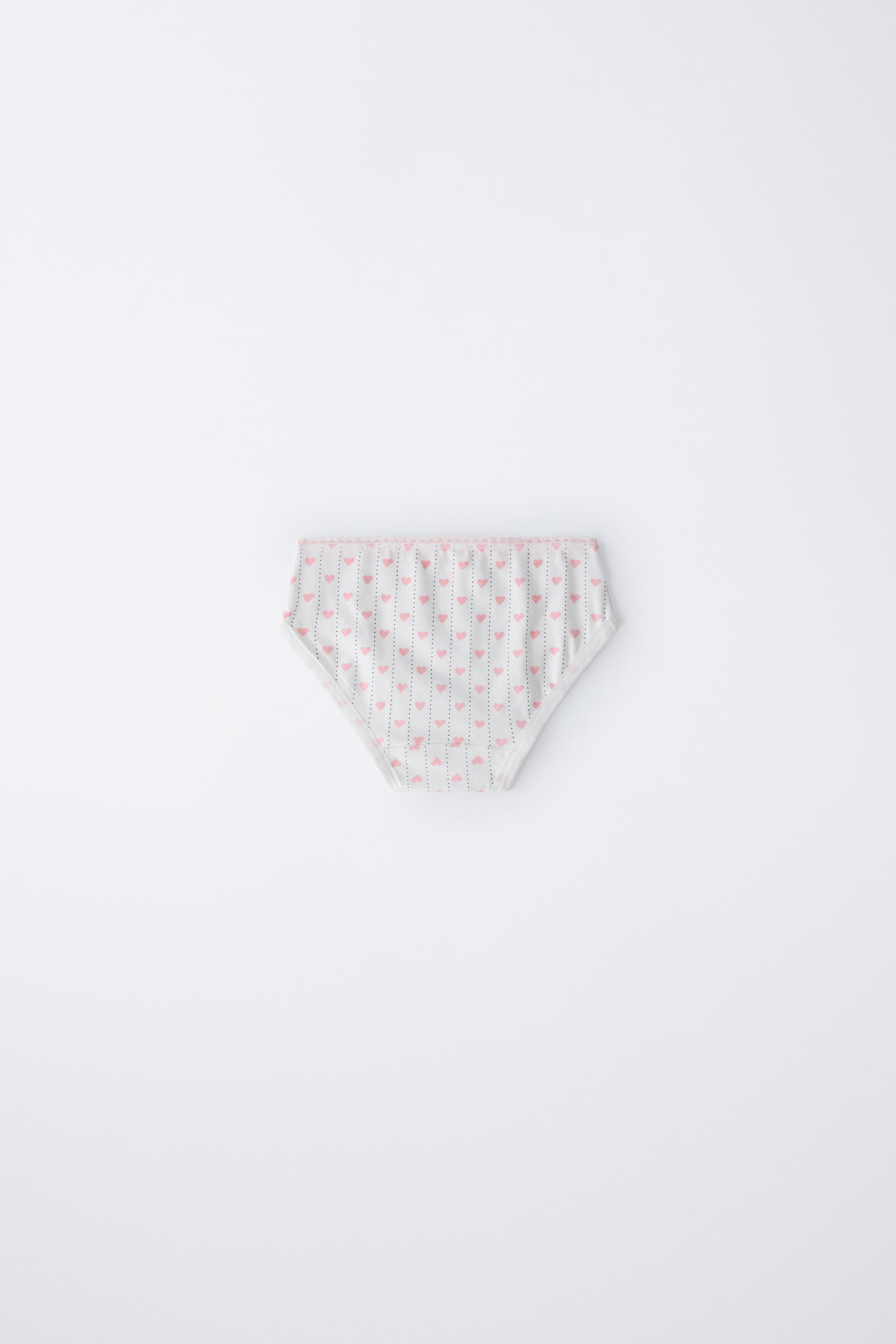 1 1/2- 6 YEARS/ SIX-PACK OF HEART PRINT UNDERWEAR