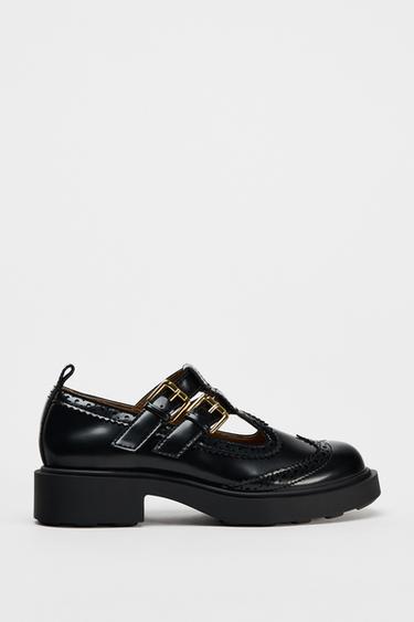 BROGUE DETAIL SHOES - Black by Zara