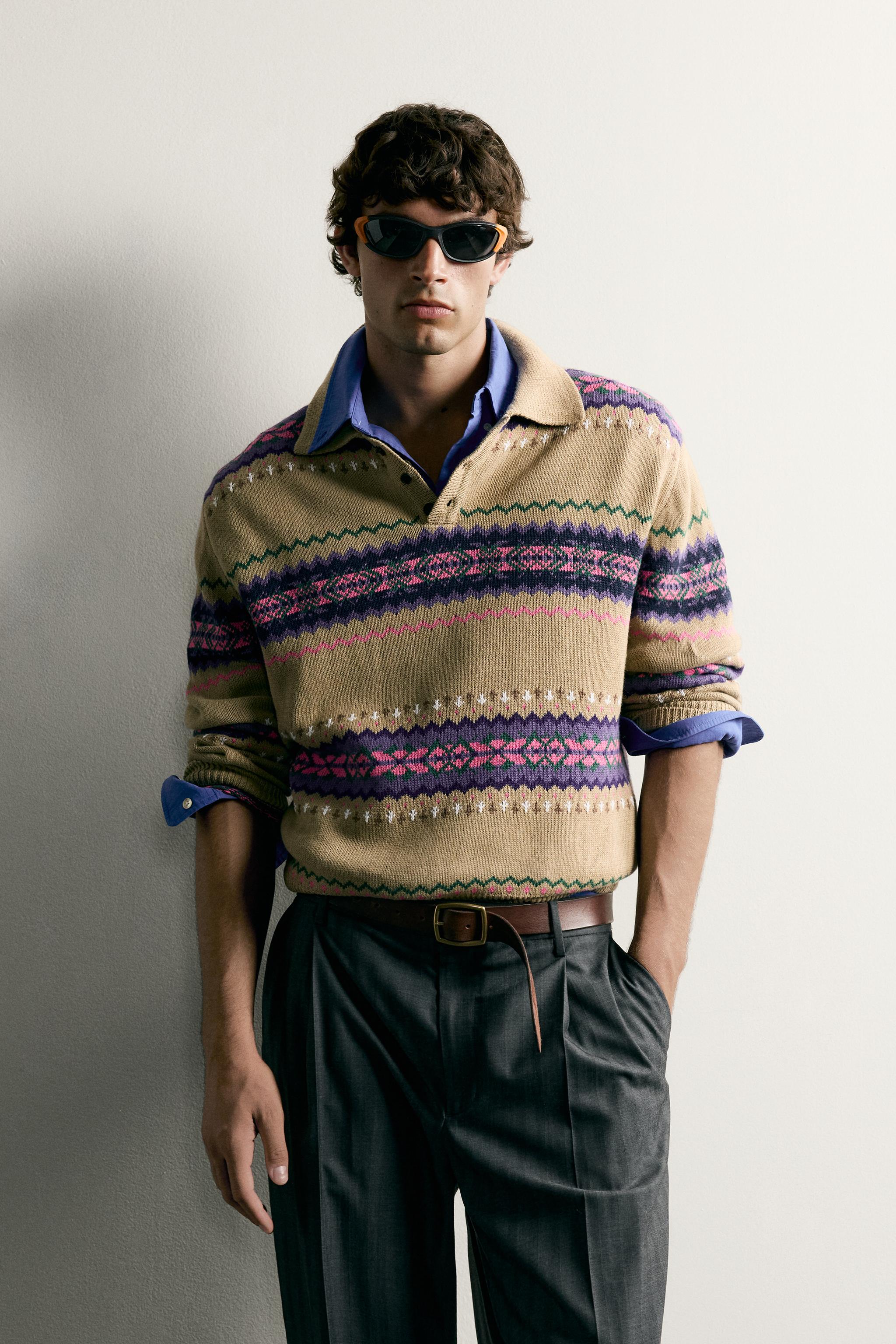 COTTON-LINEN KNIT POLO