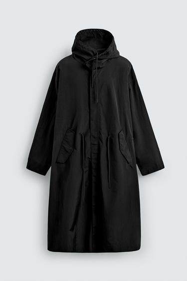 Zara OVERSIZE 版型派克外套 - 黑色