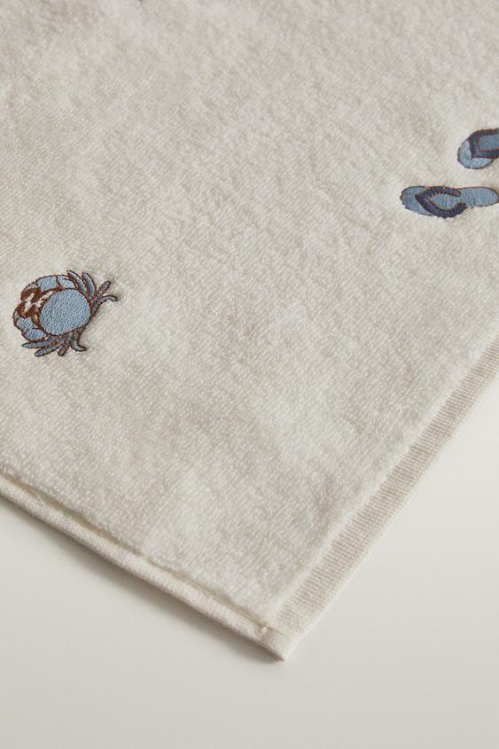 SERVIETTE BAIN BRODERIES CÔTIÈRES - Ivoire de Zara - Image 2