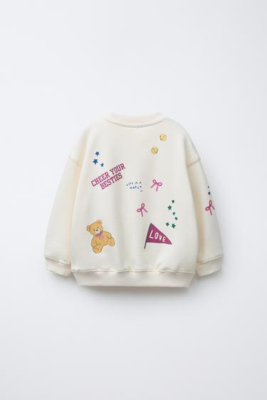 SWEAT IMPRIMÉ - Écru de Zara - Image 1