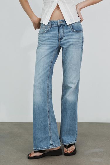 TRF BOOTCUT LOW-RISE JEANS - Light blue by Zara