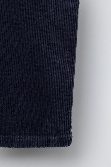 SALOPETTE LONGUE EN VELOURS CÔTELÉ - Bleu moyen de Zara - Image 3