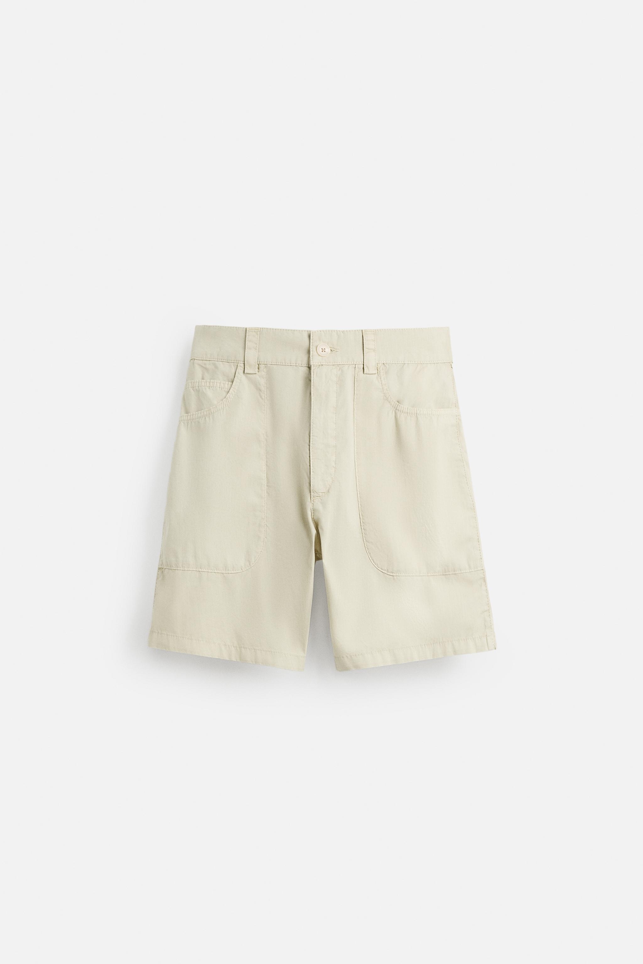 BERMUDA DÉLAVÉ EN COTON