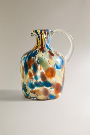 컬러 유리 피처 - Zara 샌드 / 블루