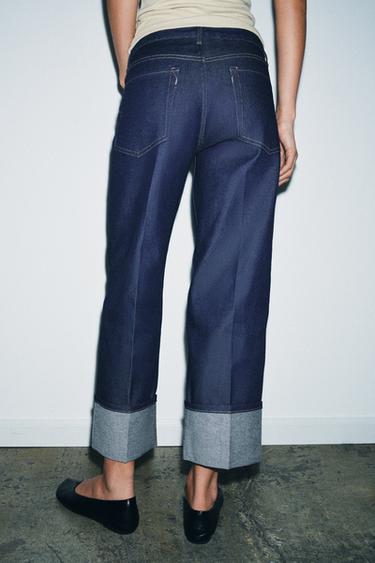 ZW COLLECTION SELVEDGE LOW-RISE JEANS - Blue by Zara - Image 2
